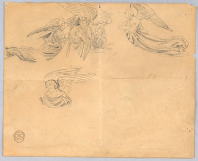 Skitse af engle af Francis Augustus Lathrop