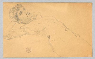 Skitse af nøgen kvinde af Francis Augustus Lathrop