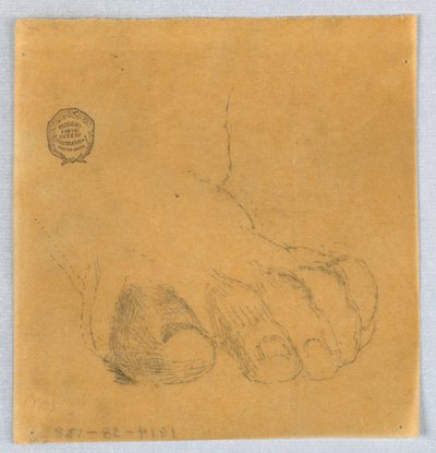 Skitse af tæer af Francis Augustus Lathrop