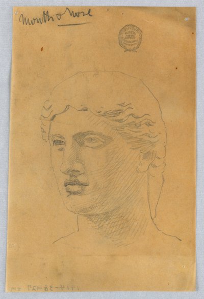 Skitse af Ungdommens Hoved af Francis Augustus Lathrop