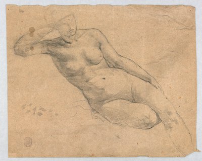 Skitse af en nøgen kvinde af Francis Augustus Lathrop