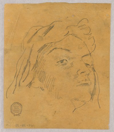 Skitse af et hoved af Francis Augustus Lathrop
