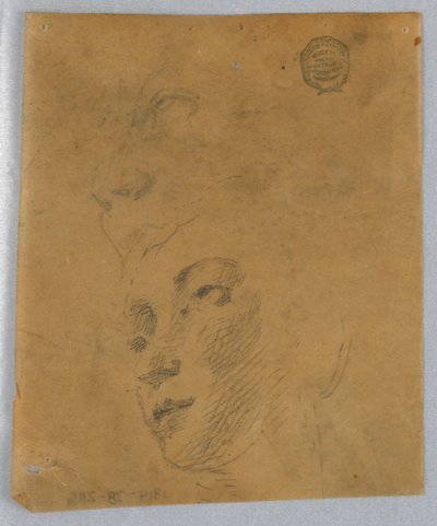 Skitse af et kvindehoved af Francis Augustus Lathrop