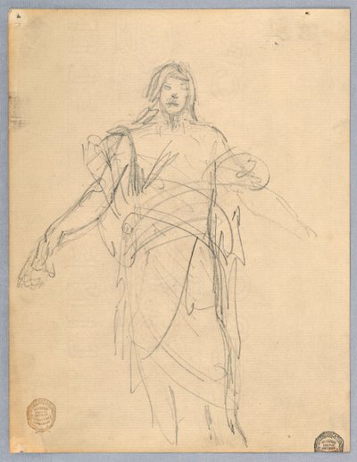 Study for Christ, Chancel of St. Bartholomew, New York af Francis Augustus Lathrop