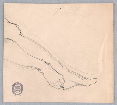 Undersøgelse for "Diana og hendes ledsagere blandt konstellationerne" af Francis Augustus Lathrop