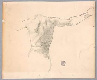 Undersøgelse for "Diana og hendes ledsagere blandt konstellationerne" af Francis Augustus Lathrop