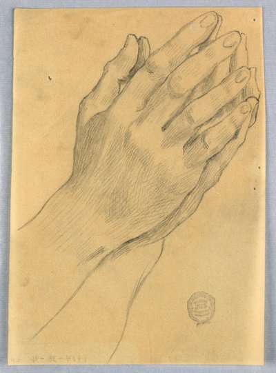 Studie af hænder af Francis Augustus Lathrop