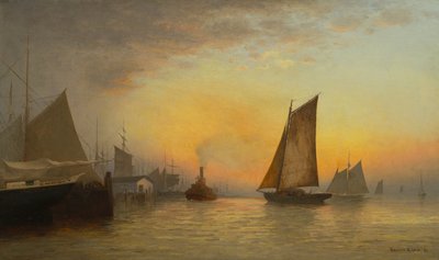 New York Harbor, N.Y., 1880 af Francis Augustus Silva