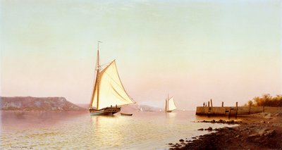 oktober på Hudson, af Francis Augustus Silva