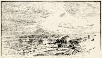 Stranden nær Point Judith, Rhode Island af Francis Augustus Silva