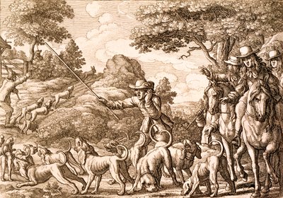 Hare Jagt, graveret af Wenceslaus Hollar, 1671 af Francis Barlow