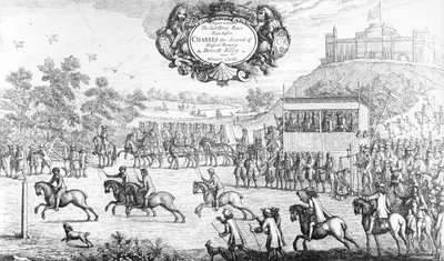 Det sidste hestevæddeløb kørte før Charles den anden af velsignet minde af Dorsett Ferry, nær Windsor Castle, 24. august 1684, 1687 af Francis Barlow