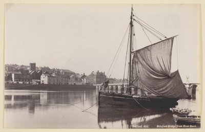 Bideford Bridge fra flodbredden af Francis Bedford