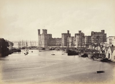 Carnarvon Castle og flodmunding (578) af Francis Bedford