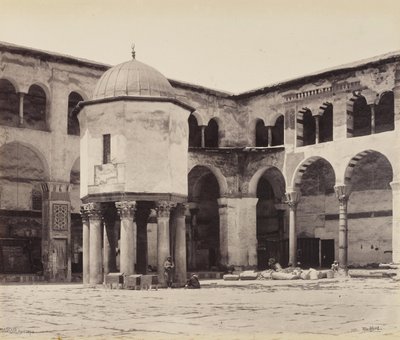 Springvand i gården til den store moské (Umayyad-moskéen), Damaskus af Francis Bedford