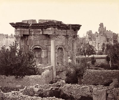Det cirkulære tempel (Venus-templet), Baalbek af Francis Bedford