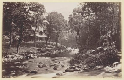 Watersmeet, The Cottage and Streams, 186094. af Francis Bedford