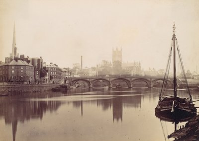 Worcester. Fra Severn, 1870