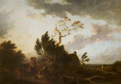 Et vidtstrakt Landskab med Sigøjnere af Francis Bourgeois