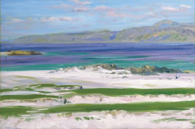 Iona Sound og Ben More (olie på lærred) af Francis Campbell Boileau Cadell