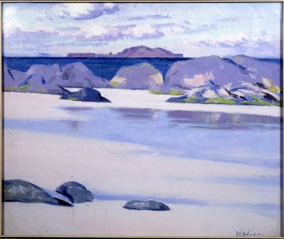 Lavvande, Iona, ser mod hollænderens kasket, Lunga (olie på lærred) af Francis Campbell Boileau Cadell