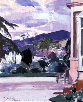 Myrtle Park Cove, Argyll (olie på panel) af Francis Campbell Boileau Cadell