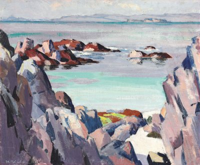 Staffa og Rhum fra Iona af Francis Campbell Boileau Cadell