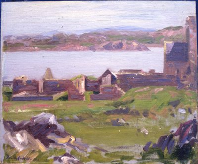 The Ruins of Iona Abbey (olie på lærred) af Francis Campbell Boileau Cadell