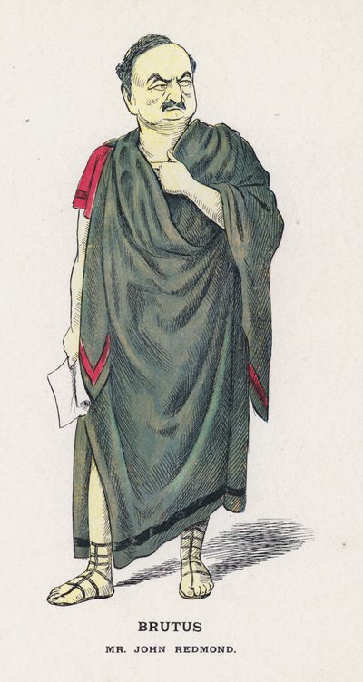 Brutus, Mr John Redmond (farve litho) af Francis Carruthers Gould