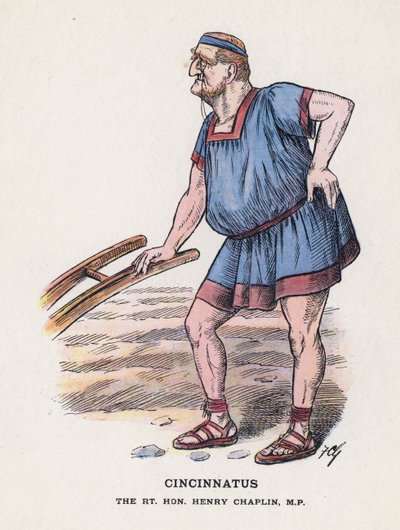Cincinnatus, The Rt Hon Henry Chaplin (farve litho) af Francis Carruthers Gould