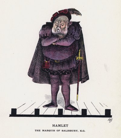 Hamlet, Markisen af Salisbury (farve litho) af Francis Carruthers Gould