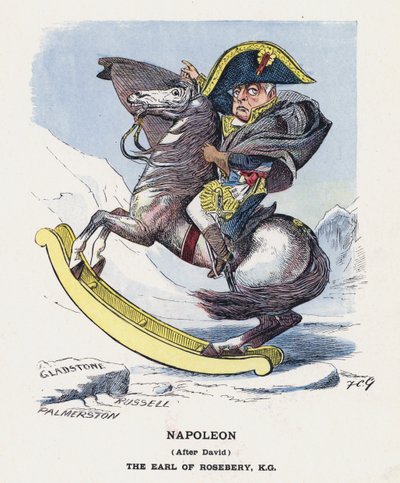 Napoleon, efter David, jarlen af Rosebery (farve litho) af Francis Carruthers Gould