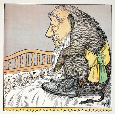 O, illustration fra The Struwwelpeter Alphabet, vers af Harold Begbie (1871–1929) af Francis Carruthers Gould
