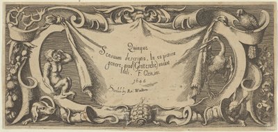Titelplade, fra Five Senses Five Senses, ca. 1655 af Francis Cleyn