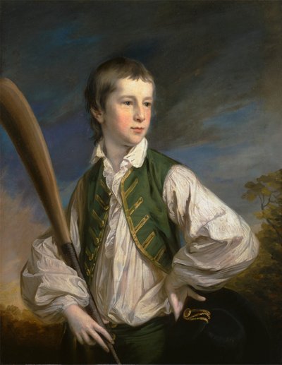 Charles Collyer som dreng med et cricketbat af Francis Cotes