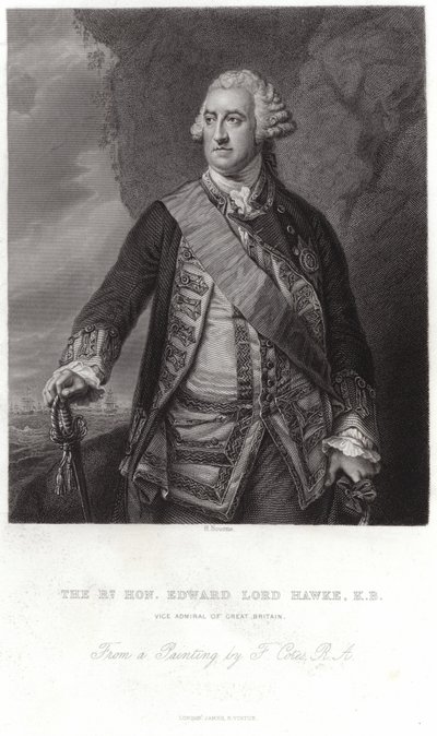 Portræt af Edward, Lord Hawke af Francis Cotes
