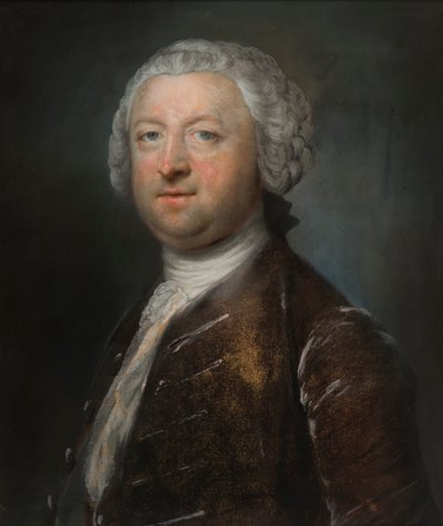 Portræt af Sir Orlando Bridgeman 4th Bt, ca. 1750-65 (pastel på papir) af Francis Cotes