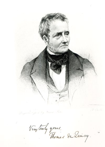 Thomas de Quincey (1785-1859), fra et daguerreotypi fotografi af Howie af Francis Croll