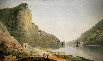 Avon Gorge (akvarel på papir) af Francis Danby