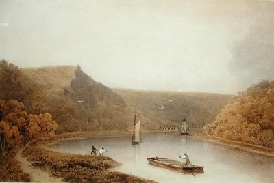 Avon Gorge nær Bristol (akvarel på papir) af Francis Danby