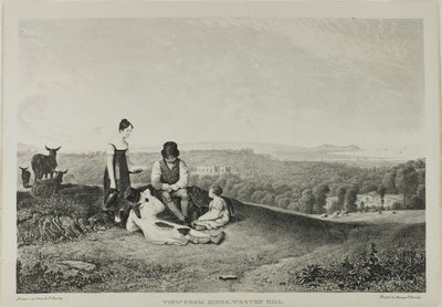 Udsigt fra Kings, Weston Hill, fra Three Views, illustrerende for The Scenery of Bristol og dets nærhed af Francis Danby