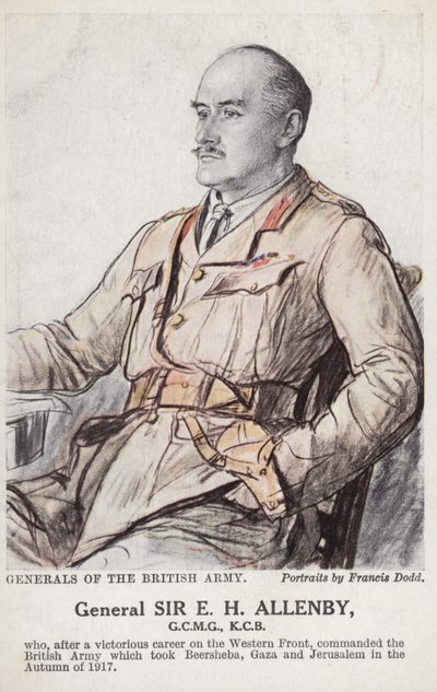 General Sir E H H Allenby (farvelitografi) af Francis Dodd