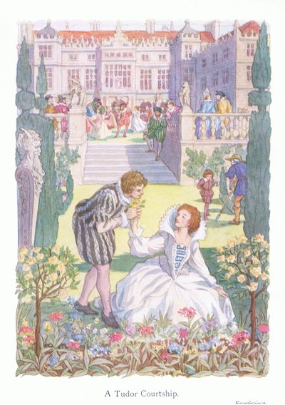 Et frieri i Tudor-tiden (farvelitografi) af Francis Donkin Bedford