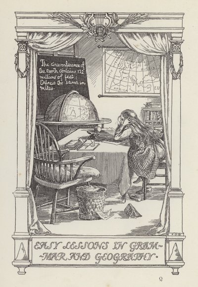 Endnu en bog med vers for børn: Nemme lektioner i grammatik og geografi (litho) af Francis Donkin Bedford