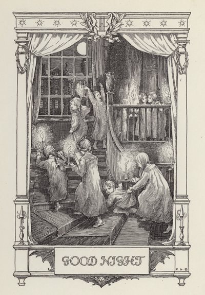 Endnu en bog med vers til børn: Godnat (litografi) af Francis Donkin Bedford