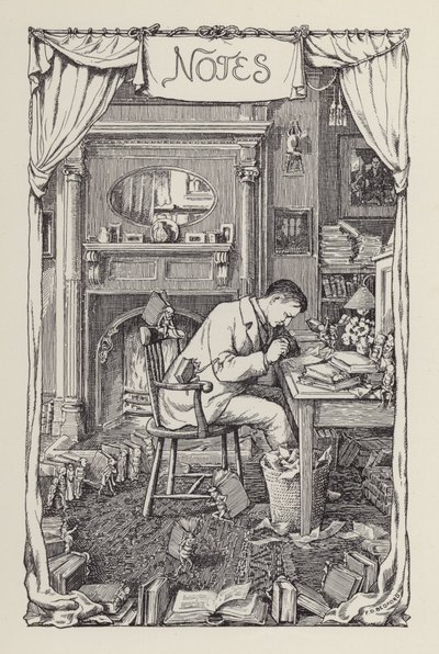 Endnu en bog med vers til børn: Noter (litografi) af Francis Donkin Bedford