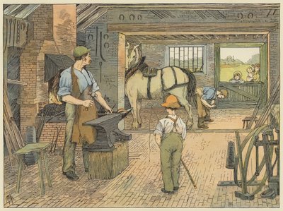 Smed (farvelitografi) af Francis Donkin Bedford