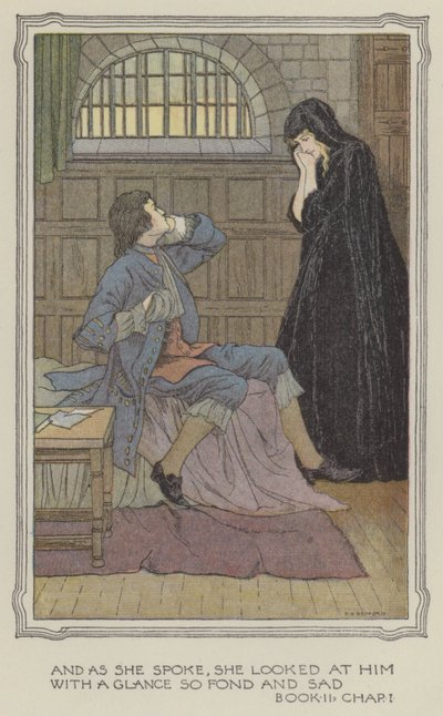Illustration til The History of Henry Esmond (farvelitografi) af Francis Donkin Bedford