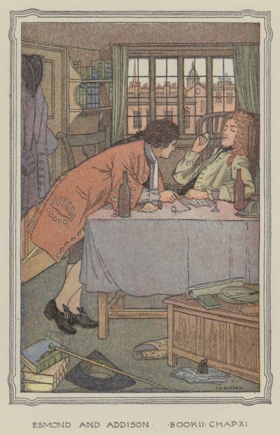Illustration til The History of Henry Esmond (farvelitografi) af Francis Donkin Bedford
