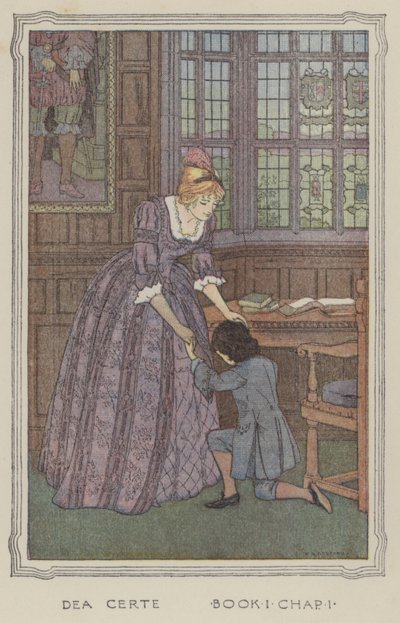 Illustration til The History of Henry Esmond (farvelitografi) af Francis Donkin Bedford